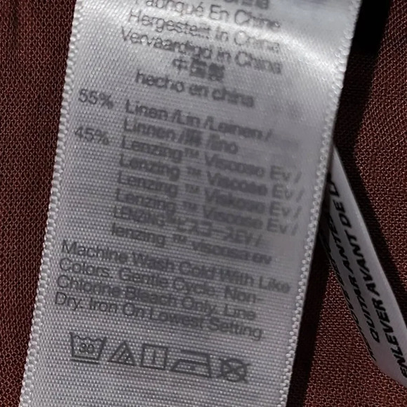 NWT Madewell Womens‎ Linen Blend Camp Shirt XXS New - Picture 5 of 5